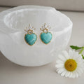Boucles d'oreilles clous AMAZONIA – Amazonite & Strass