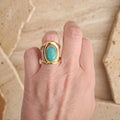 Bague AMA – Amazonite Naturelle Ajustable | Marguerite Violette