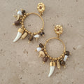 boucles pampilles corne acier inoxydable