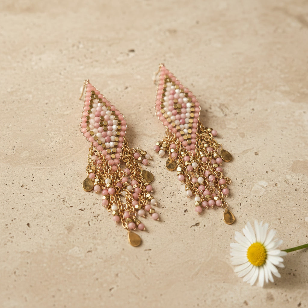 Boucles d'oreilles pendantes ROSY