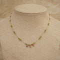 Collier PERI – Péridot & Quartz Fraise | Marguerite Violette