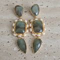 Boucles d’oreilles Labra – Labradorite et Perles d’Eau Douce